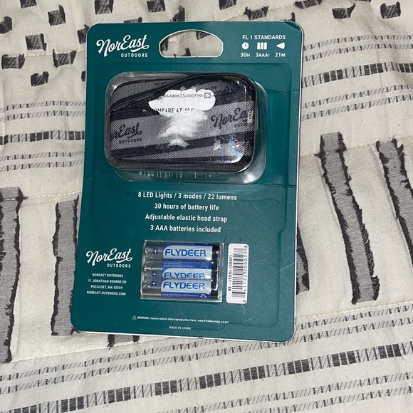 Noreast outdoors headlamp 8 LED with batteries - Picture 3 of 4